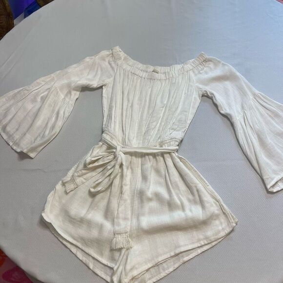 L Space White Jumpsuit Romper Size Small - Picture 1 of 13